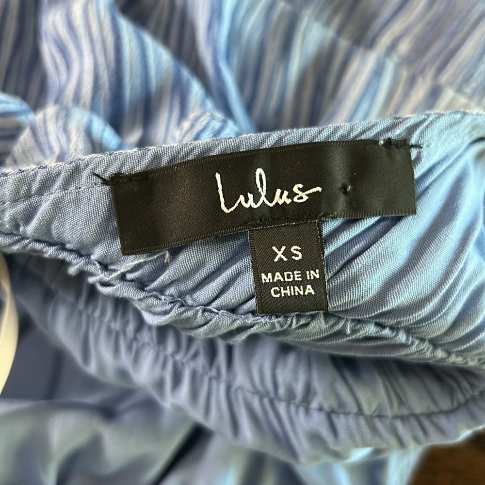 Lulu's Downright Darling Light Blue Ruffled Halter Mini Dress - XS - Picture 12 of 12